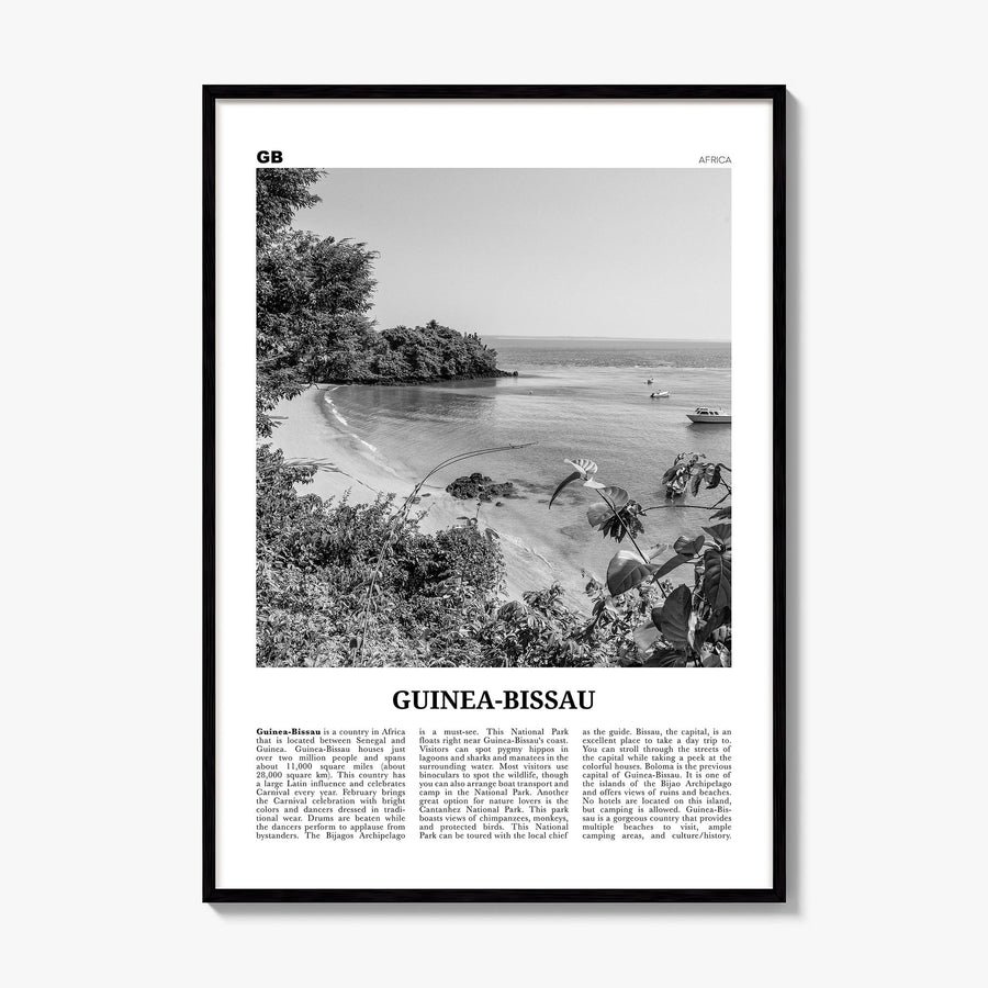 Guinea-Bissau Newspaper Poster, framed poster mockup
