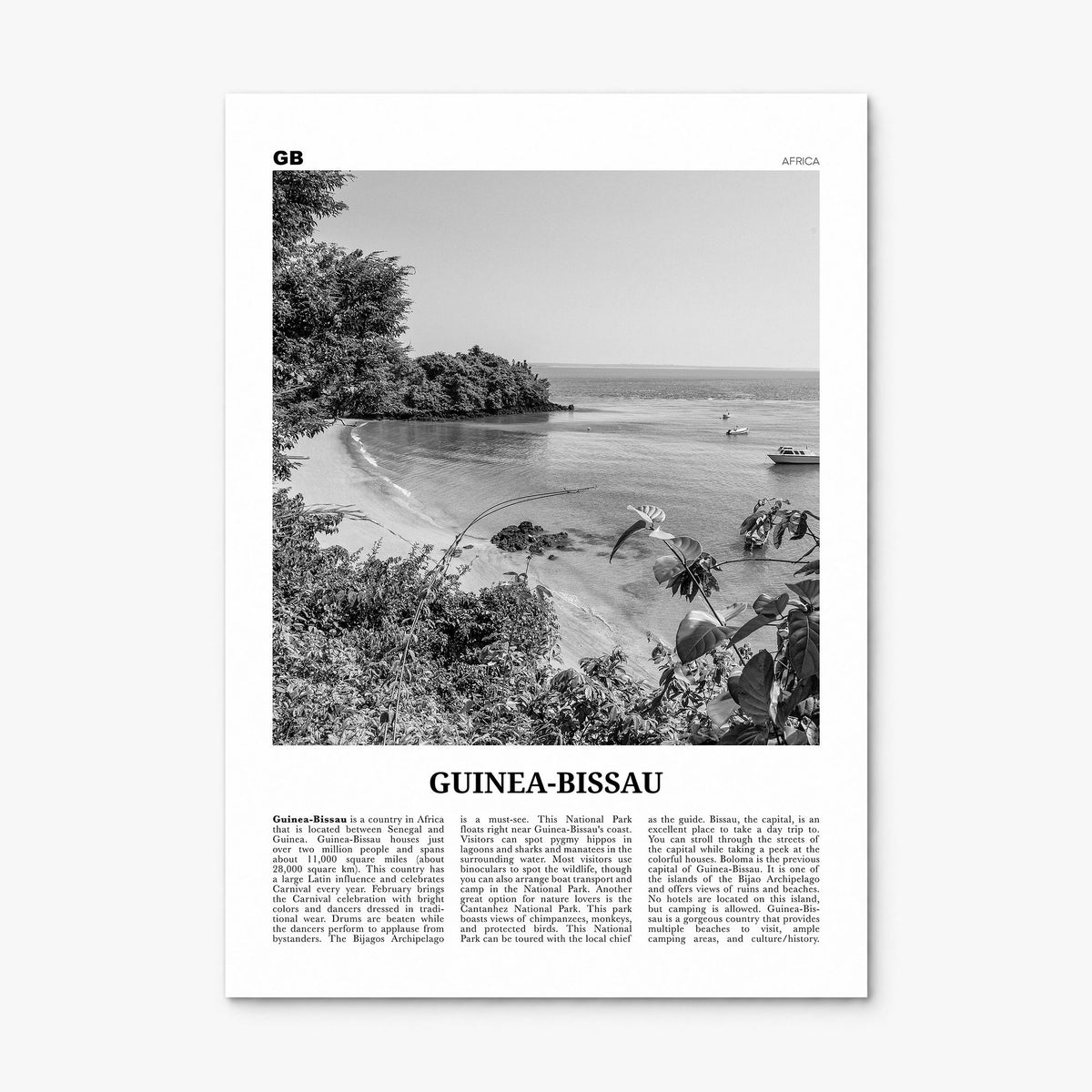 Guinea-Bissau Newspaper Poster, print only (unframed)