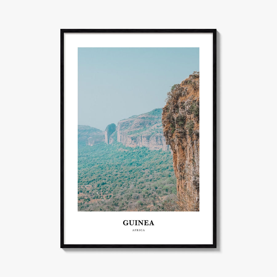 Guinea no. 2 colorful classic poster of Africa – vertical wall art, unframed print shown in interior mockup