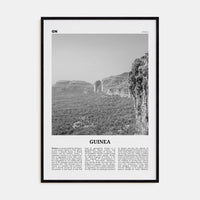 Guinea Poster Black Wood / 8x12 in Nbourhood Travel B&W Poster