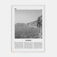 Guinea Poster White Wood / 8x12 in Nbourhood Travel B&W Poster