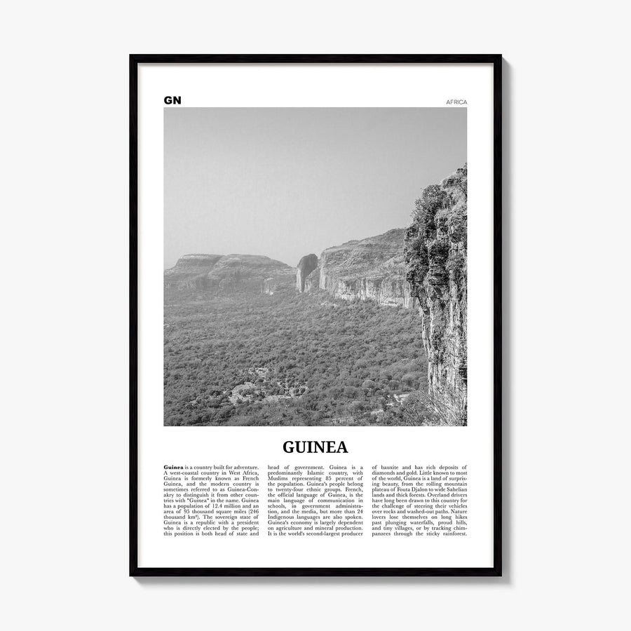 Guinea Newspaper Poster, framed poster mockup