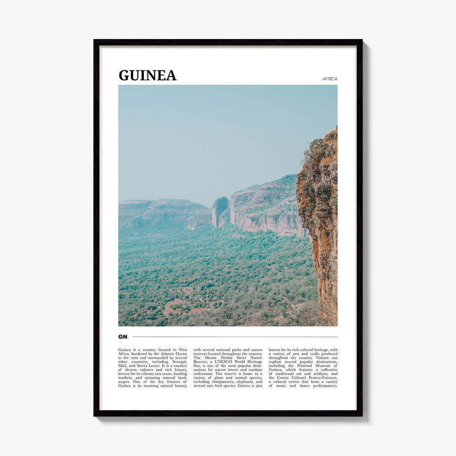 Guinea Travel No 2 Poster, framed poster mockup