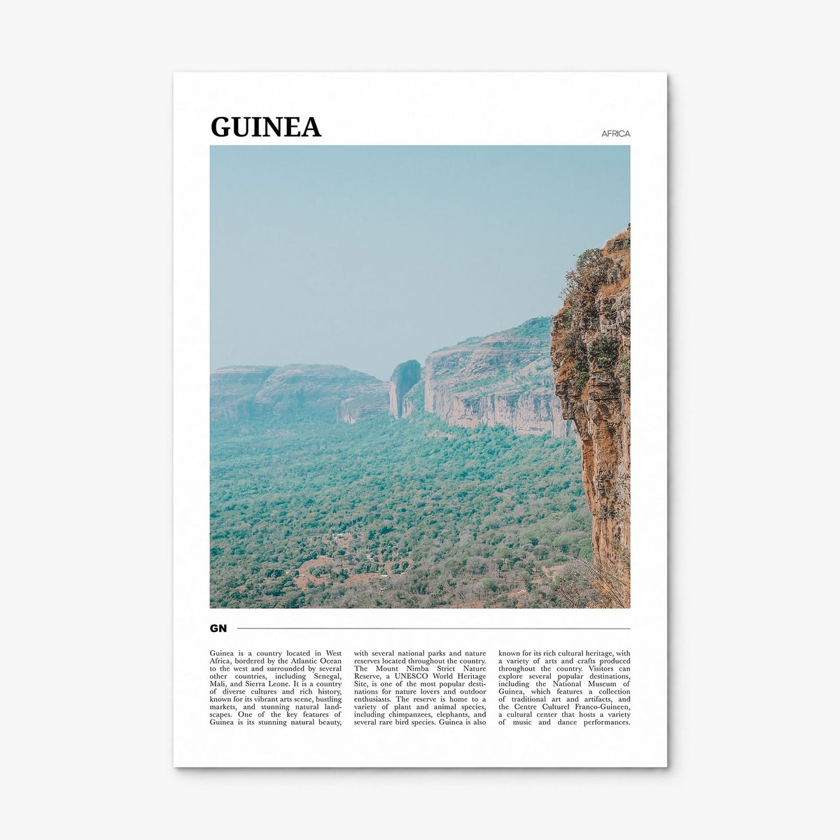 Guinea Travel No 2 Poster, print only (unframed)