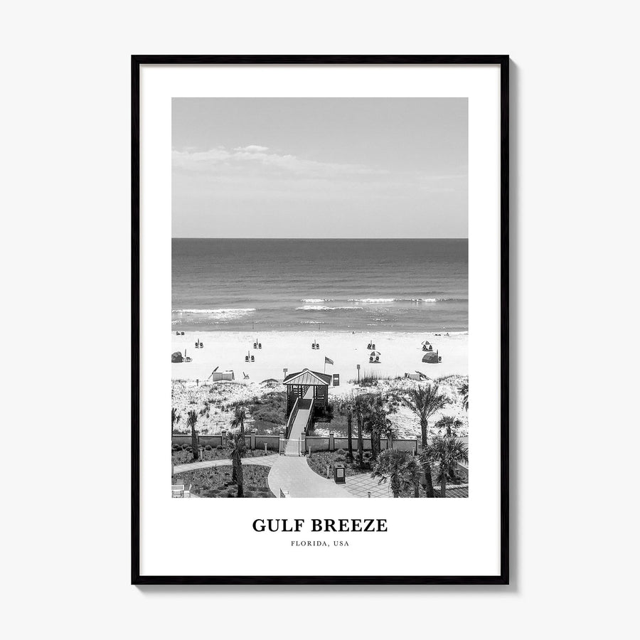 Gulf Breeze Classic Poster, framed poster mockup