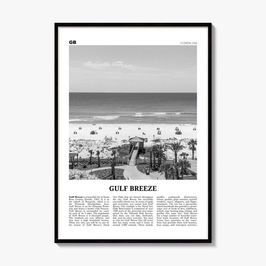 Gulf Breeze Newspaper Poster, framed poster mockup