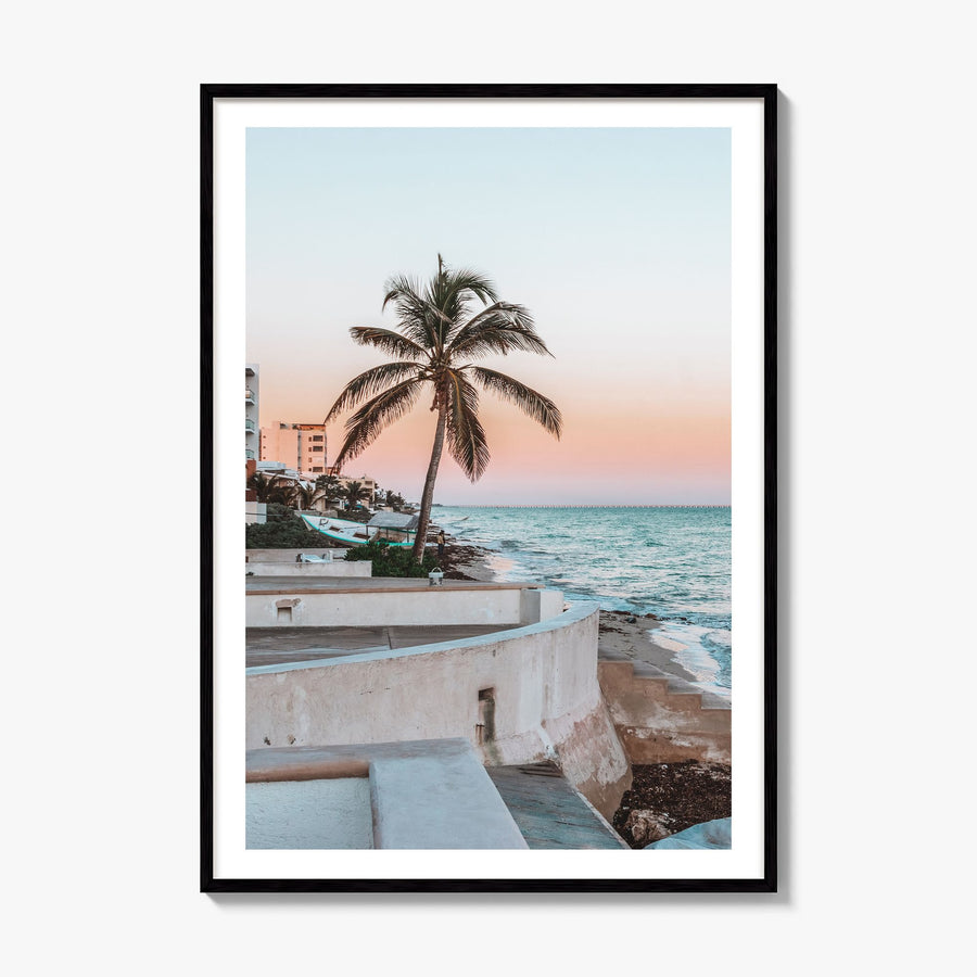 Gulf of Mexico Photo Poster, framed poster mockup, white border