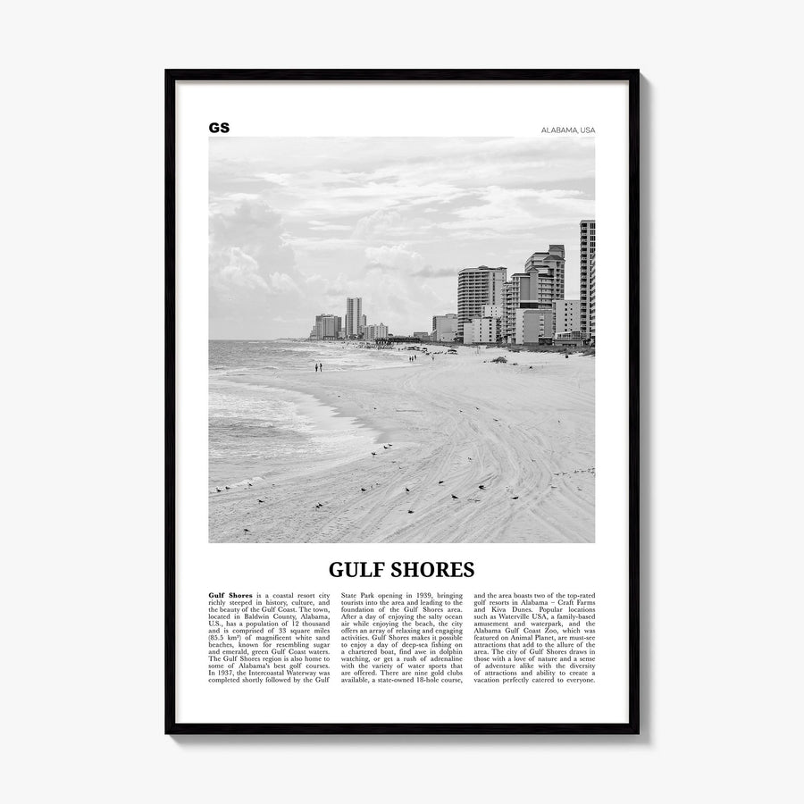 Gulf Shores Newspaper Poster, framed poster mockup