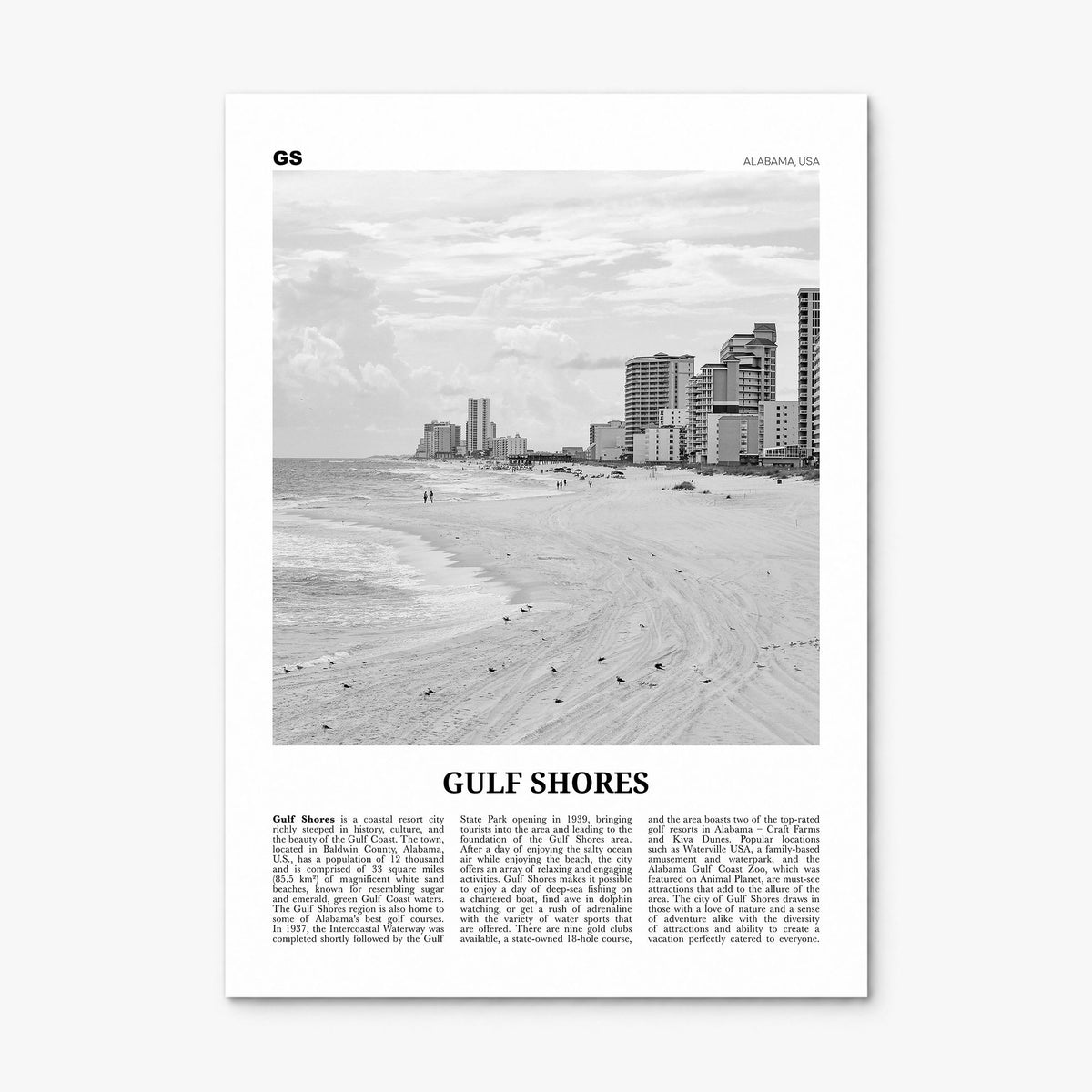 Gulf Shores Newspaper Poster, print only (unframed)