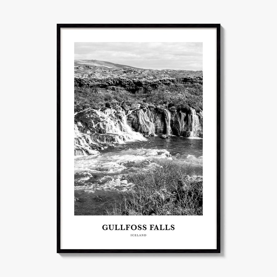 Gullfoss Falls Classic Poster, framed poster mockup