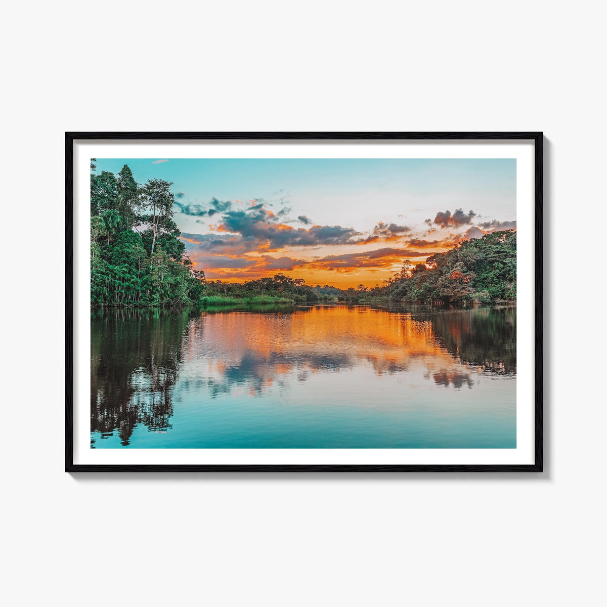 Guyana colorful photo poster of South America – horizontal wall art, unframed print shown in interior mockup