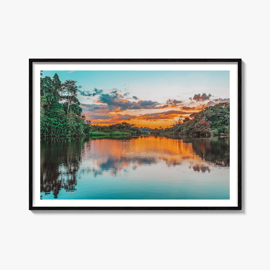 Guyana colorful photo poster of South America – horizontal wall art, unframed print shown in interior mockup