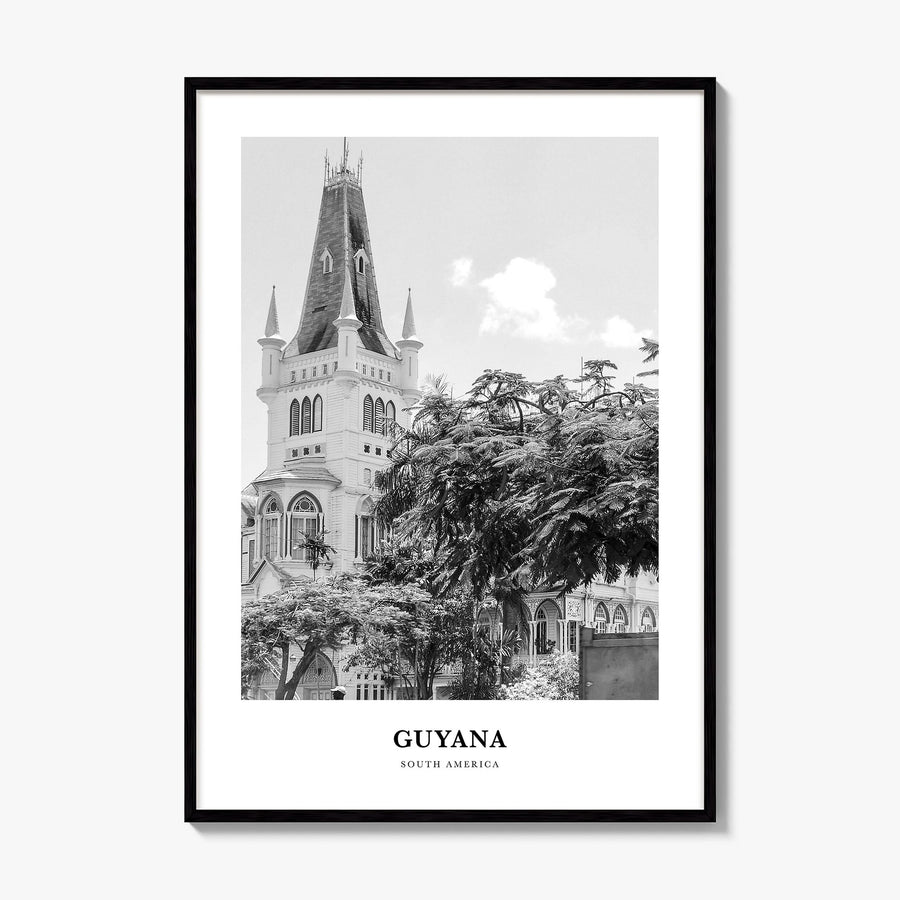 Guyana Classic Poster, framed poster mockup