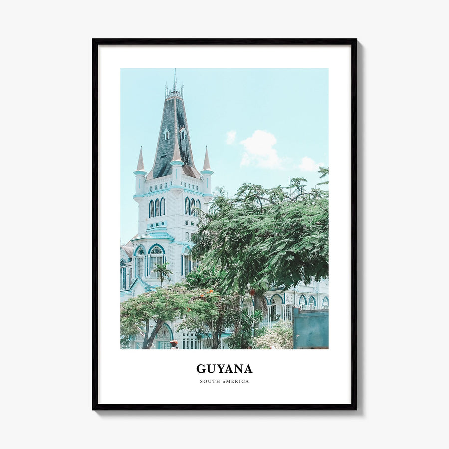 Guyana Classic Poster, framed poster mockup