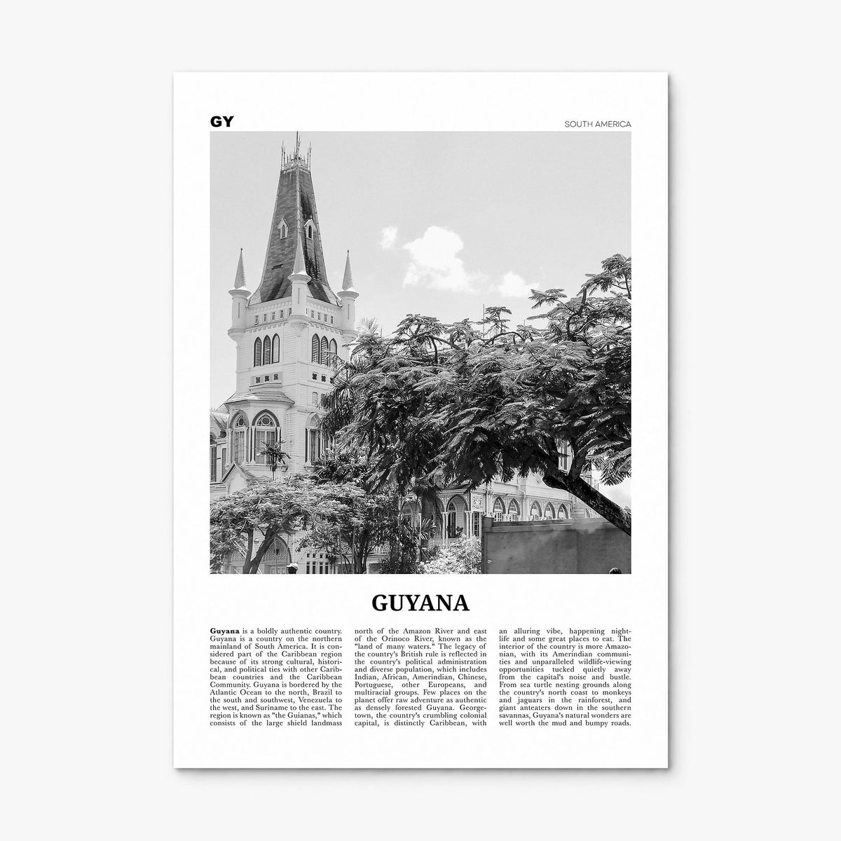 Guyana Newspaper Poster, print only (unframed)