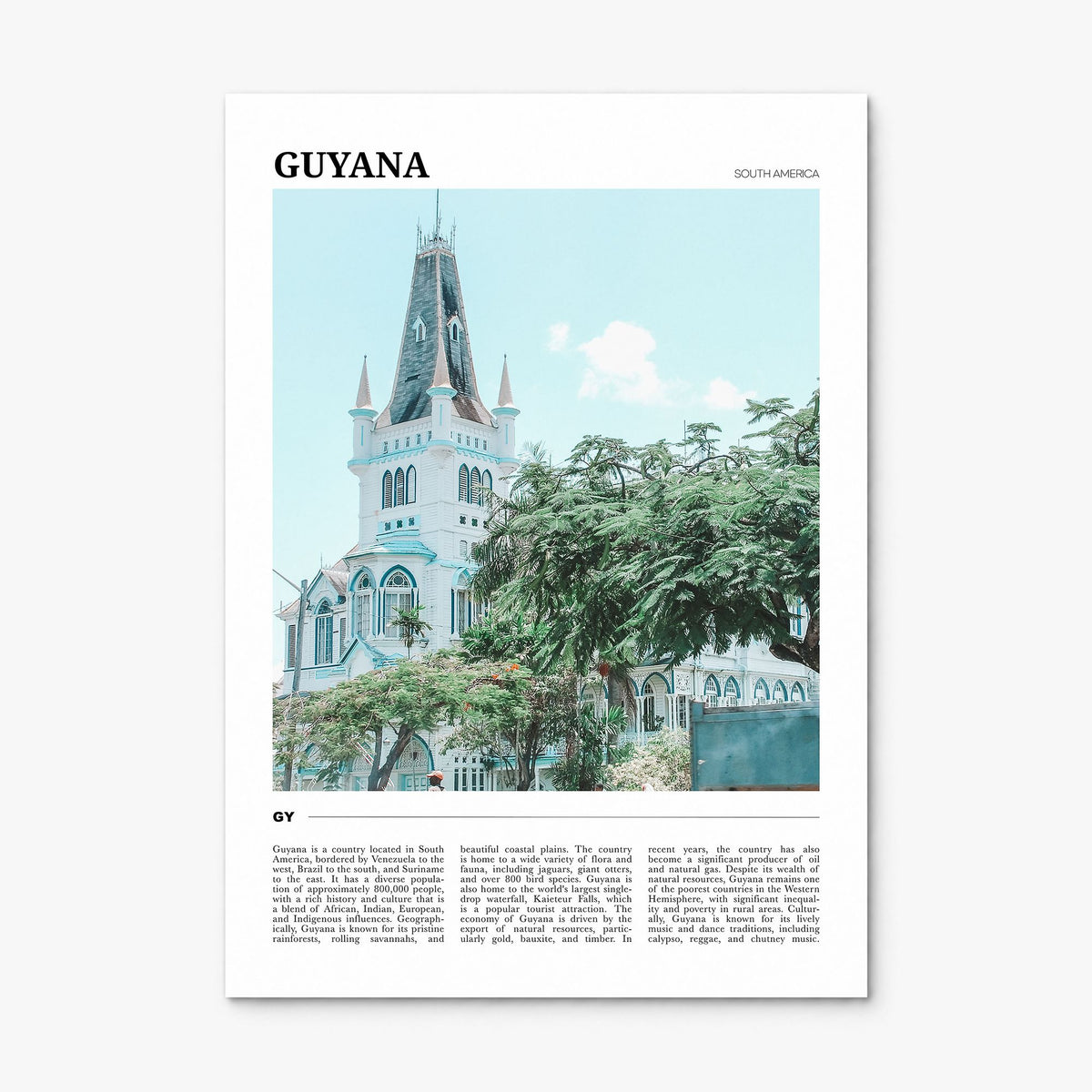 Guyana Travel Poster, print only (unframed)