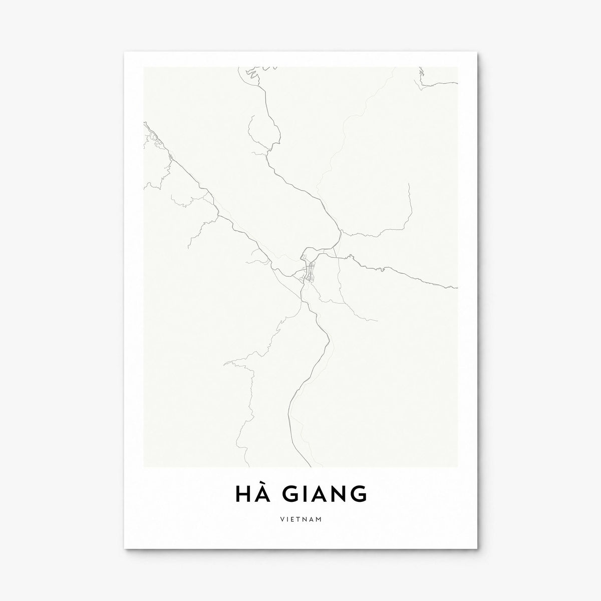 Ha Giang Map Poster, print only (unframed)