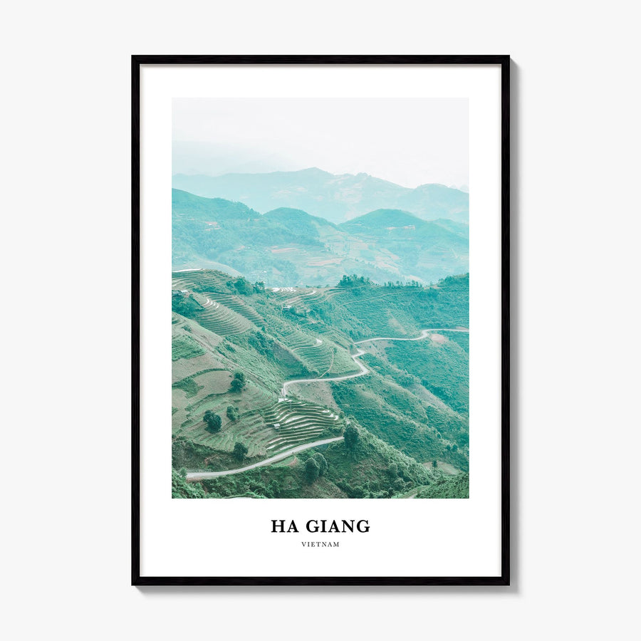Ha Giang Classic Poster, framed poster mockup