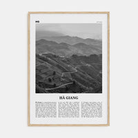 Ha Giang Poster Natural Wood / 8x12 in Nbourhood Travel B&W Poster