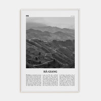 Ha Giang Poster White Wood / 8x12 in Nbourhood Travel B&W Poster