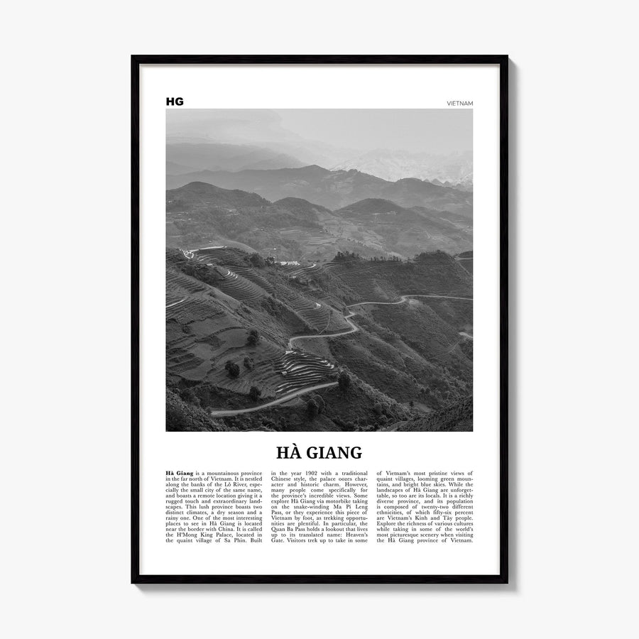 Ha Giang Newspaper Poster, framed poster mockup