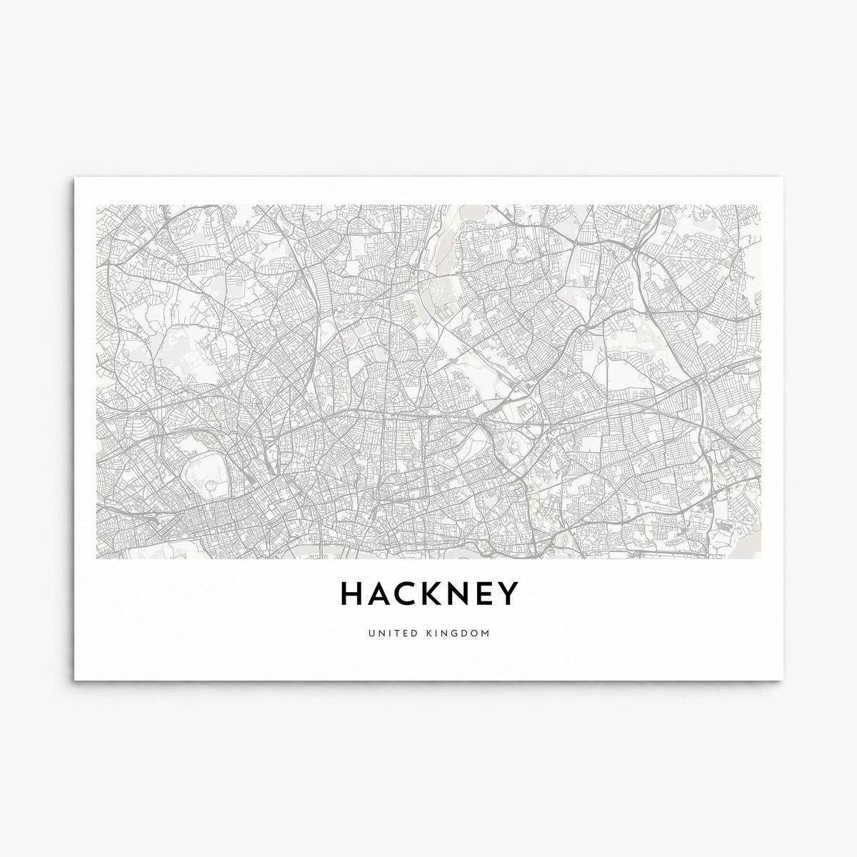 Hackney Map Poster, print only (unframed)