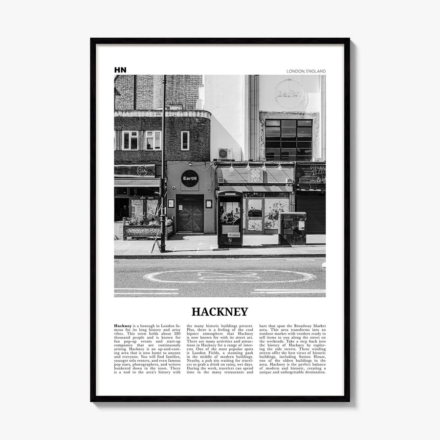 Hackney Newspaper Poster, framed poster mockup