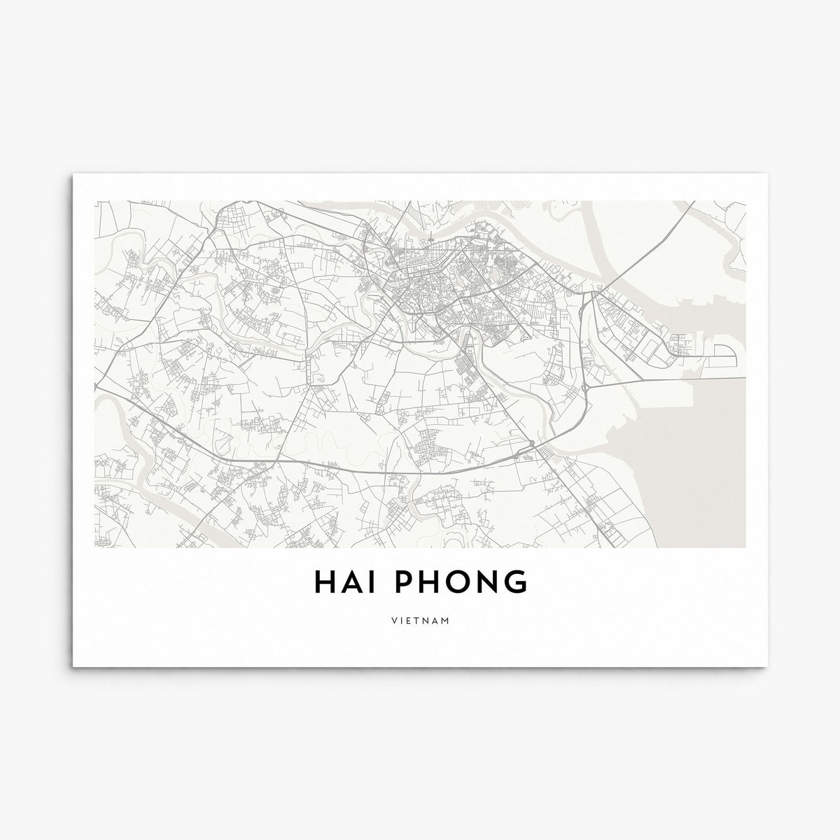 Hai Phong Map Poster, print only (unframed)