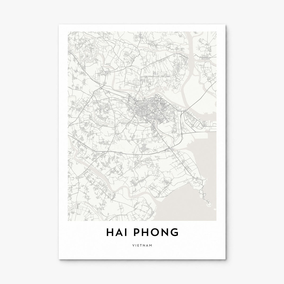 Hai Phong Map Poster, print only (unframed)