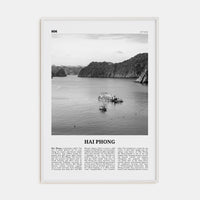 Hai Phong Poster White Wood / 8x12 in Nbourhood Travel B&W Poster