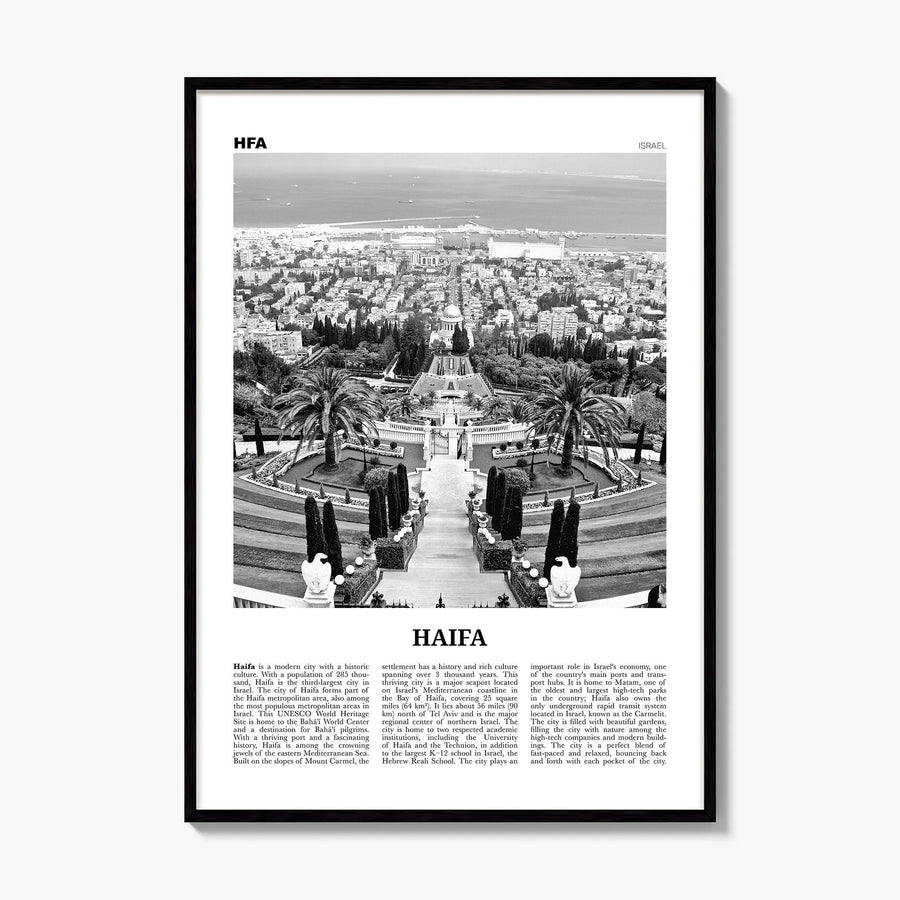 Haifa Newspaper Poster, framed poster mockup