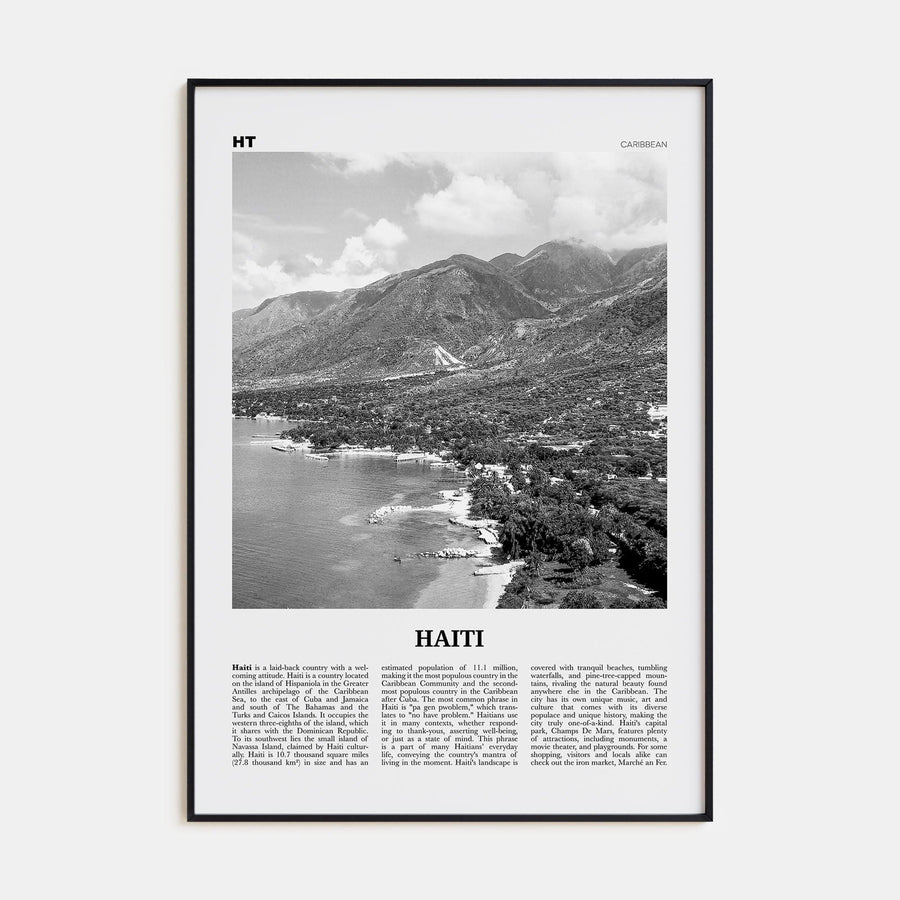 Haiti No 1 Poster None / 8x12 in Nbourhood Travel B&W Poster