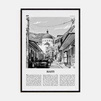 Haiti No 2 Poster Black Wood / 8x12 in Nbourhood Travel B&W Poster