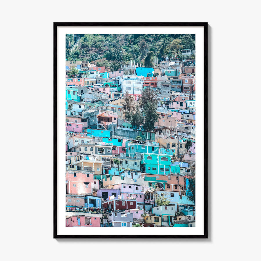 Haiti Photo Poster, framed poster mockup, white border