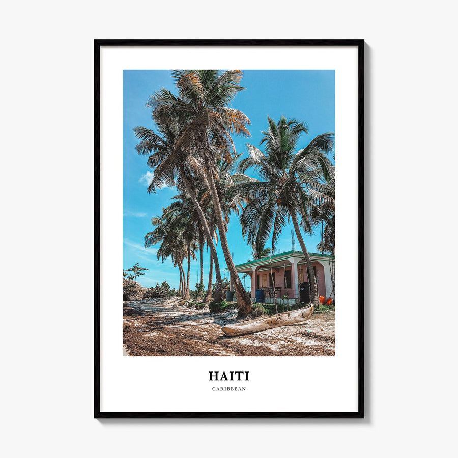 Haiti Classic Poster, framed poster mockup