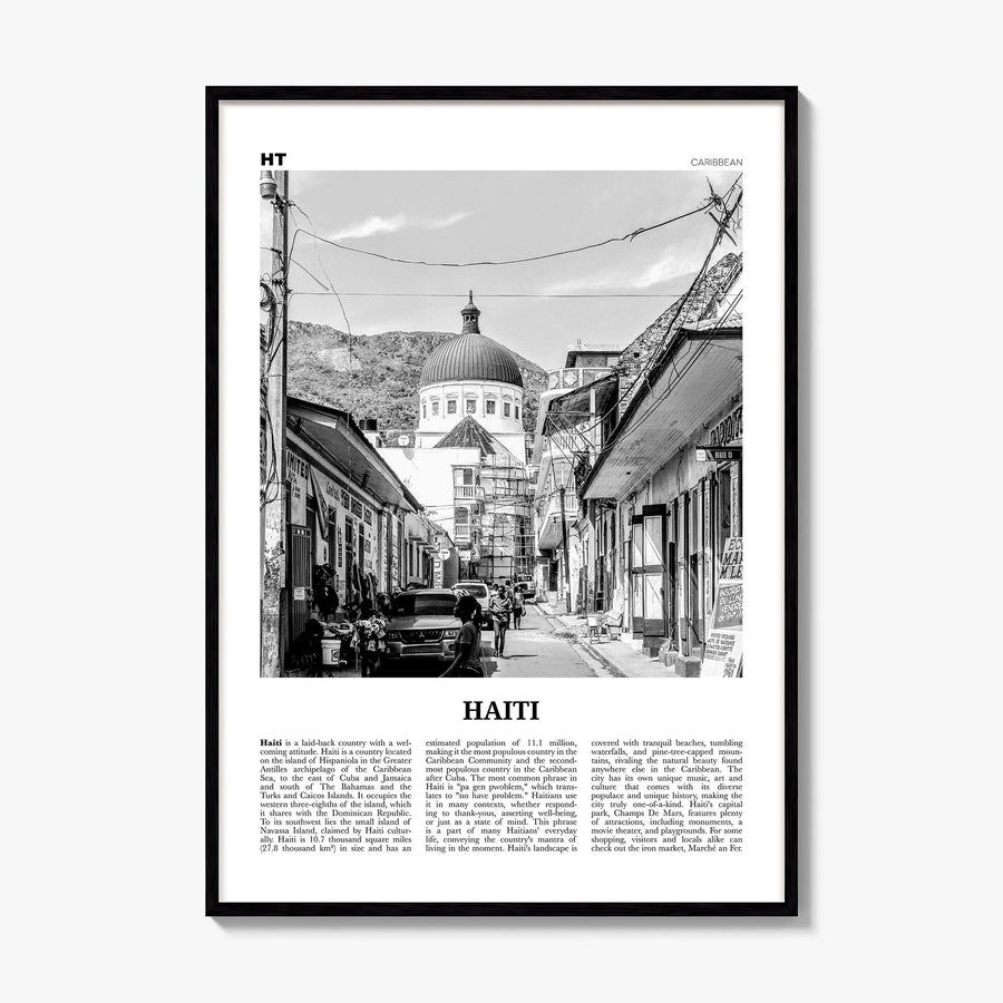 Haiti Newspaper No 2 Poster, framed poster mockup