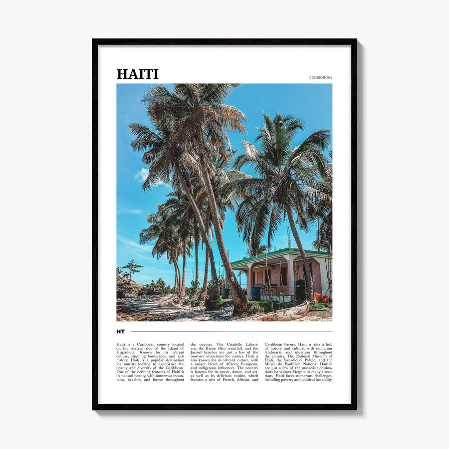Haiti Travel Poster, framed poster mockup