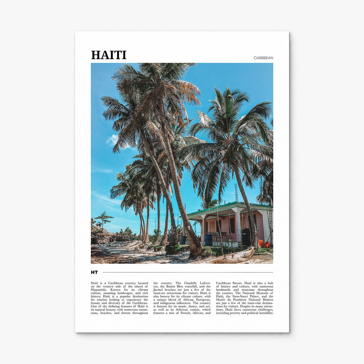 Haiti Travel Poster, print only (unframed)