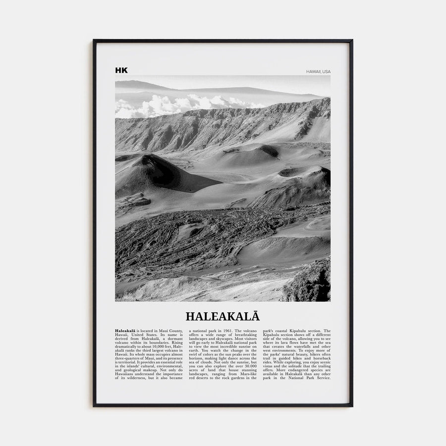 Haleakalā Poster None / 8x12 in Nbourhood Travel B&W Poster