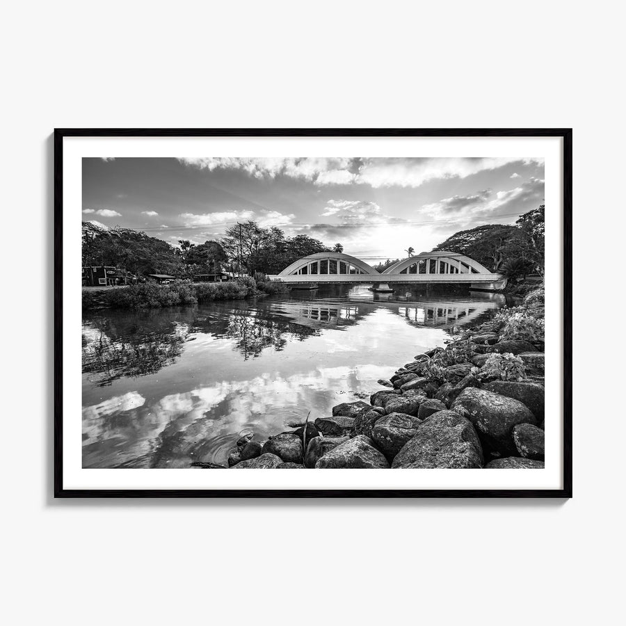 Haleiwa Photo Poster, framed poster mockup, white border