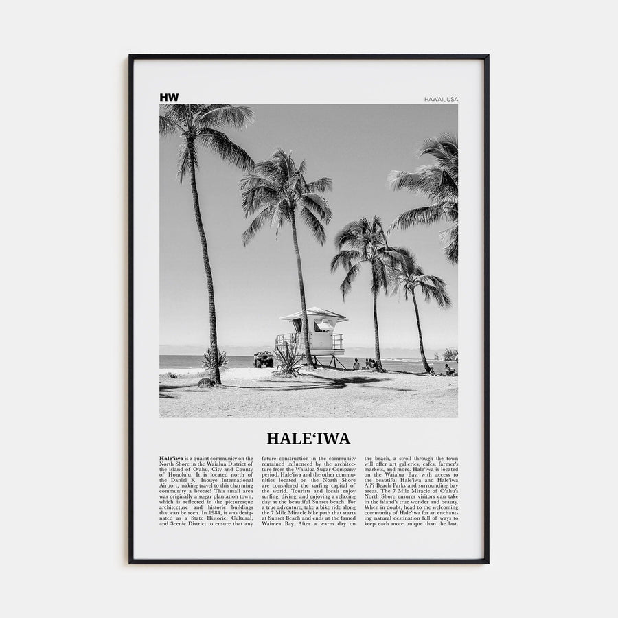 Haleiwa No 1 Poster None / 8x12 in Nbourhood Travel B&W Poster