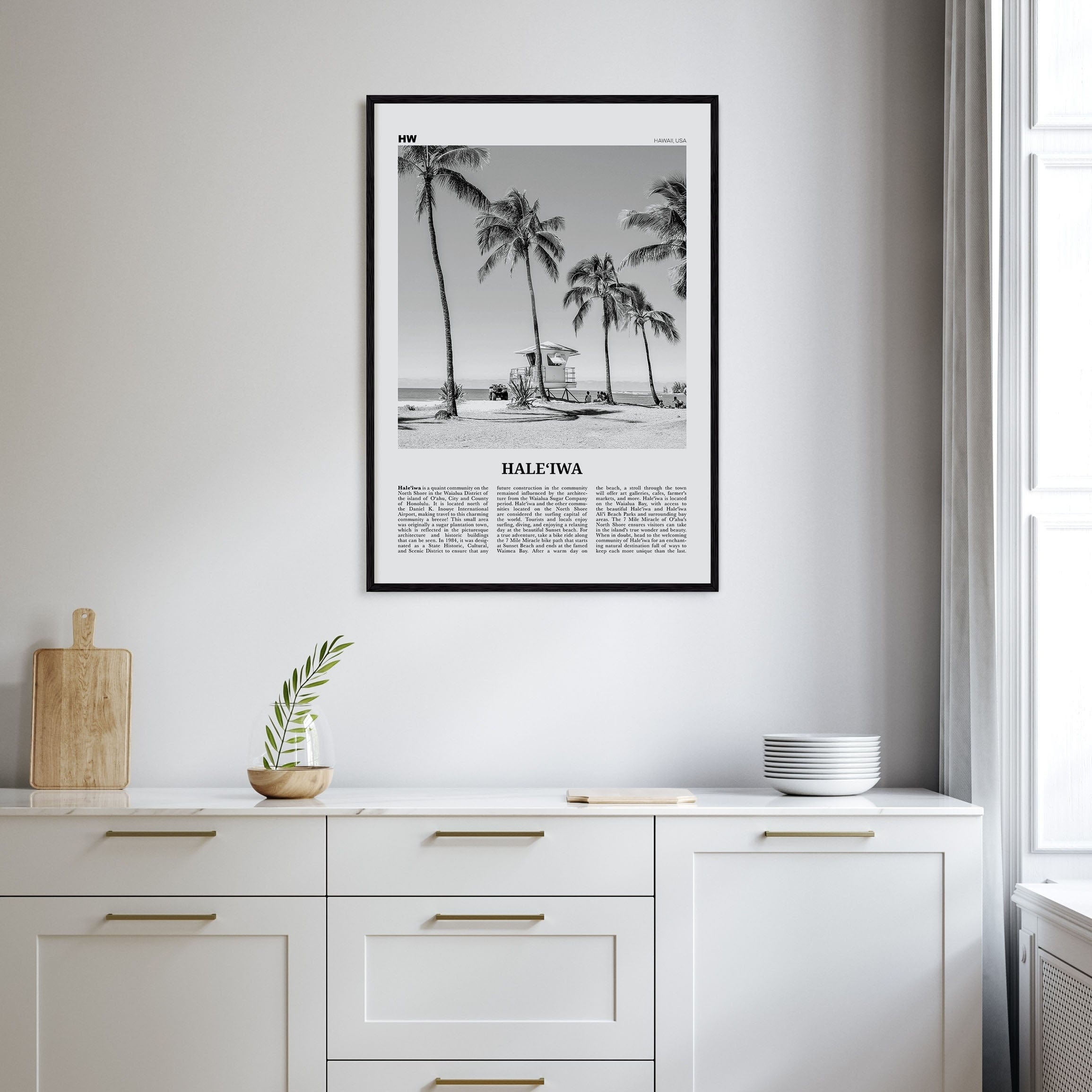 Haleiwa No 1 Poster Nbourhood Travel B&W Poster