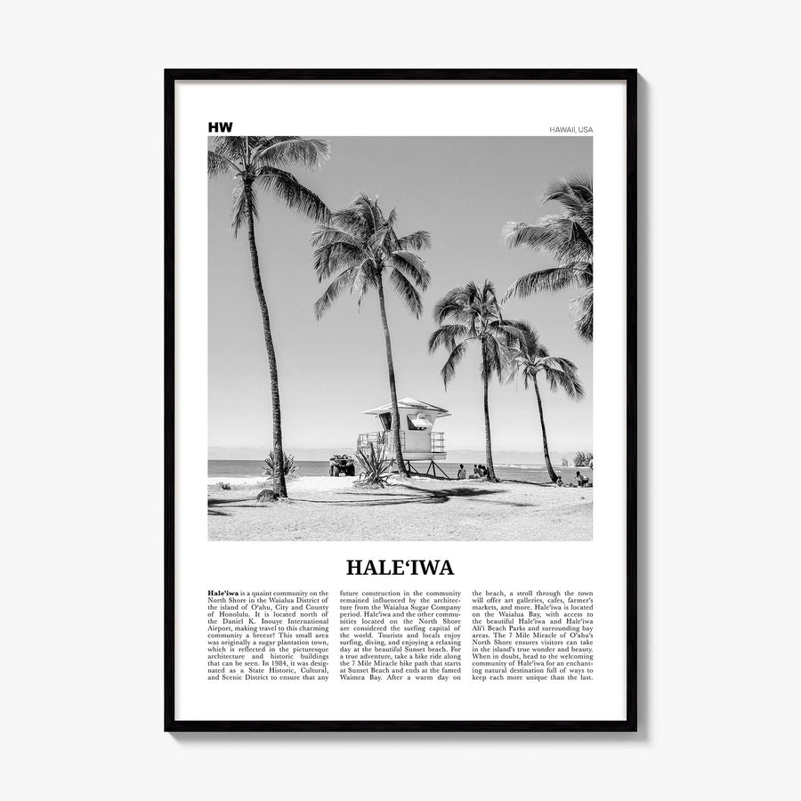 Haleʻiwa Newspaper No 1 Poster, framed poster mockup
