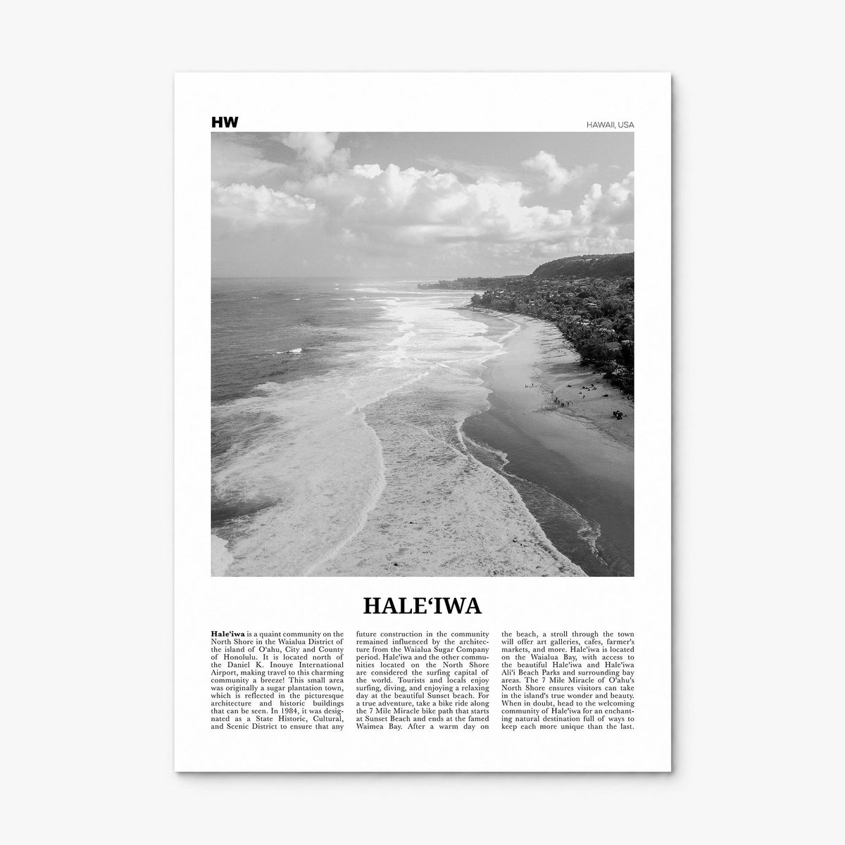 Haleʻiwa Newspaper No 2 Poster, print only (unframed)
