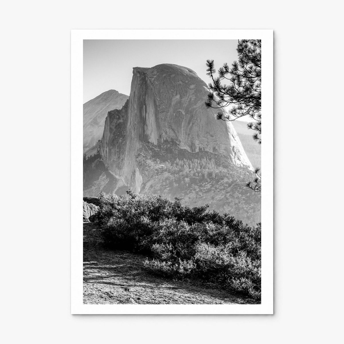 Half Dome Photo Poster, print only (unframed), white border
