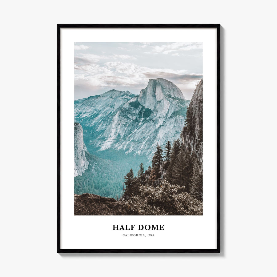 Half Dome Classic Poster, framed poster mockup