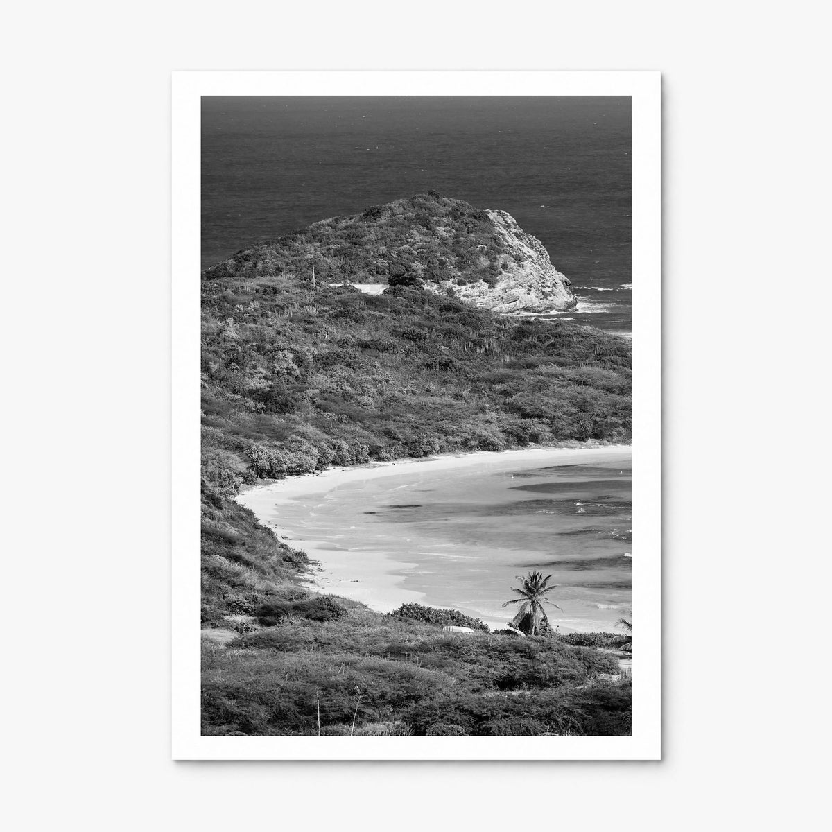 Half Moon Bay Photo Poster, print only (unframed), white border