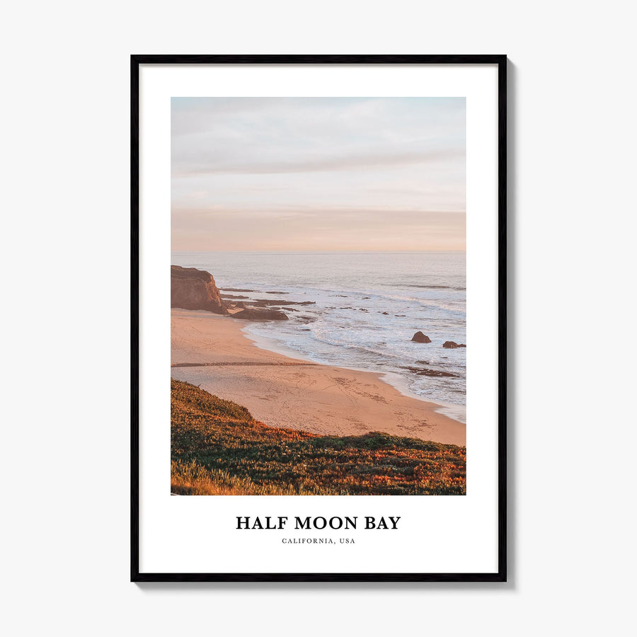 Half Moon Bay Classic No 1 Poster, framed poster mockup