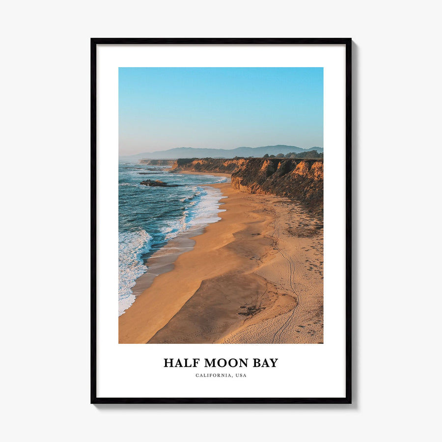Half Moon Bay Classic No 2 Poster, framed poster mockup