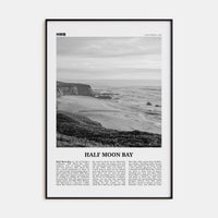 Half Moon Bay Poster None / 8x12 in Nbourhood Travel B&W Poster